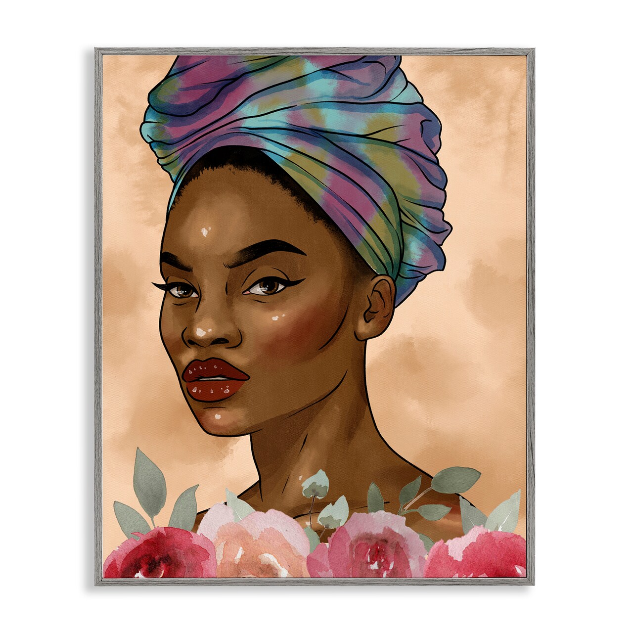 Stupell Industries Exhilarating Beauty Female Portrait Framed Giclee By Marcus Prime